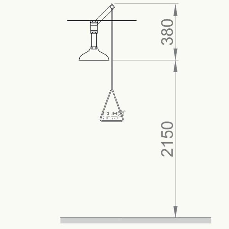 Emergency Shower, Vertical, With Manual Activation